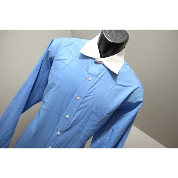 Donald Trump Dress Shirt Regular Fit Blue French Cuff Mens Size 16.5 34/35 Large - Picture 4 of 12